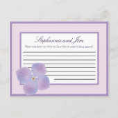 Schrijfbaar advies Kaart Paars Hydrangea (Voorkant)