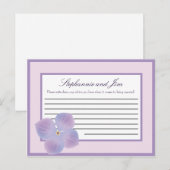 Schrijfbaar advies Kaart Paars Hydrangea (Voorkant / Achterkant)