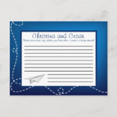 Schrijfbaar advies Kaart Papier Plane Blue Swirl L (Voorkant)