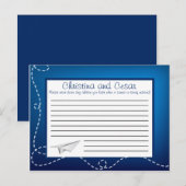 Schrijfbaar advies Kaart Papier Plane Blue Swirl L (Voorkant / Achterkant)