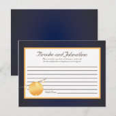 Schrijfbaar advies Kaart papieren lantaarns op Blu (Voorkant / Achterkant)