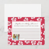 Schrijfbaar advies Kaart Pink Hawaiian Luau Tropis (Voorkant / Achterkant)