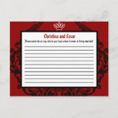 Schrijfbaar Advies Kaart Raspberry Crimson Rood (Voorkant)