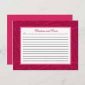 Schrijfbaar advies Kaart Raspberry Pink Loops/Swir (Voorkant / Achterkant)