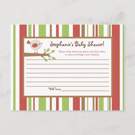 Schrijfbaar advies Kaart Red Barn Boerderij Bird (Voorkant)