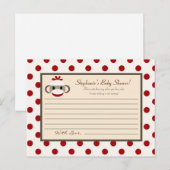 Schrijfbaar advies Kaart Red Sock Monkey (Voorkant / Achterkant)