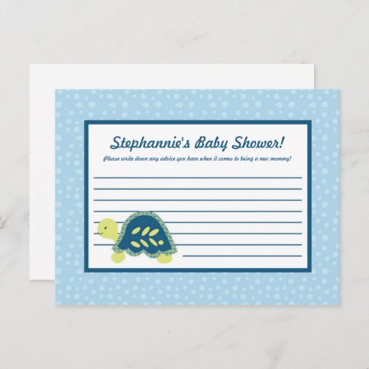 Schrijfbaar advies Kaart Ref. Ocean Zee Turtle (Voorkant / Achterkant)