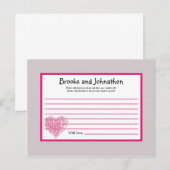 Schrijfbaar advies Kaart roze bloemblaadjes (Voorkant / Achterkant)