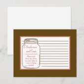 Schrijfbaar advies Kaart Roze/Bruin Mason Jars (Voorkant / Achterkant)