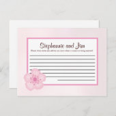 Schrijfbaar advies Kaart roze Cherry Blossom (Voorkant / Achterkant)