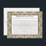 Schrijfbaar advies Kaart Tanish Brown Damask<br><div class="desc">Deze schattige schrijfbare advieskaarten zijn een perfecte aanvulling op elke bruiloft. Geef deze kaarten gewoon door aan uw gasten, samen met de mooie puntige Sharpie pennen. Uw gasten kunnen dan om het even welk advies opschrijven zij voor de nieuwe bruid en groom hebben. Deze worden afgedrukt met een formaat van...</div>