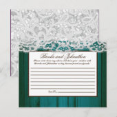 Schrijfbaar advies Kaart verstrooid Blauwgroen hou (Voorkant / Achterkant)