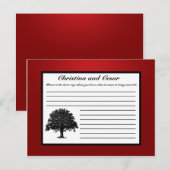 Schrijfbaar advies Kaart White Tree Red Black Stri (Voorkant / Achterkant)