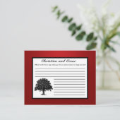 Schrijfbaar advies Kaart White Tree Red Black Stri (Staand voorkant)