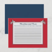 Schrijfbaar Advies Kaart Witte Duif Rood Blauw BG (Voorkant / Achterkant)