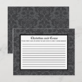 Schrijfbaar advies Kaart zwart grijs (Voorkant / Achterkant)