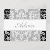 Schrijfbaar advies voor Black and Grey Damask Wedd (Achterkant)
