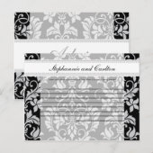 Schrijfbaar advies voor Black and Grey Damask Wedd (Voorkant / Achterkant)