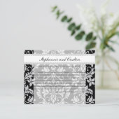 Schrijfbaar advies voor Black and Grey Damask Wedd (Staand voorkant)