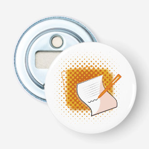 Schrijfbalk Button Flesopener