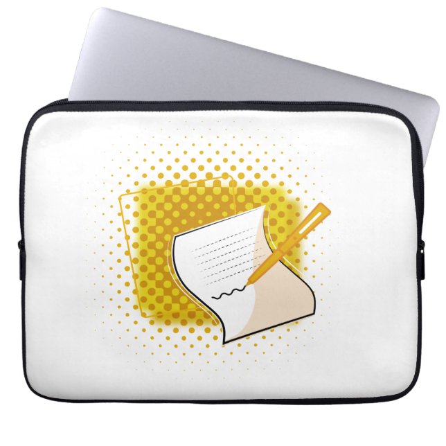 Schrijfbalk Laptop Sleeve (Voorkant)