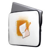 Schrijfbalk Laptop Sleeve (Voorkant Links)