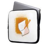 Schrijfbalk Laptop Sleeve (Voorkant Links)