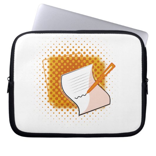 Schrijfbalk Laptop Sleeve (Voorkant)