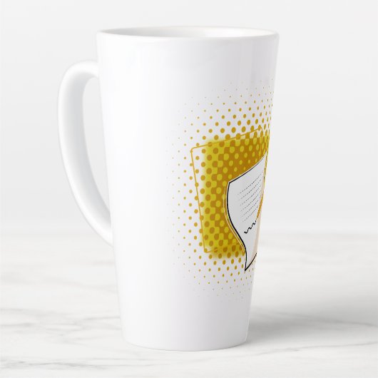 Schrijfbalk Latte Mok (Linkerhoek)