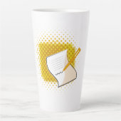 Schrijfbalk Latte Mok (Voorkant)