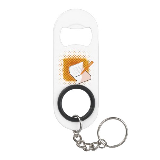 Schrijfbalk Mini Flessenopener (Achterkant)