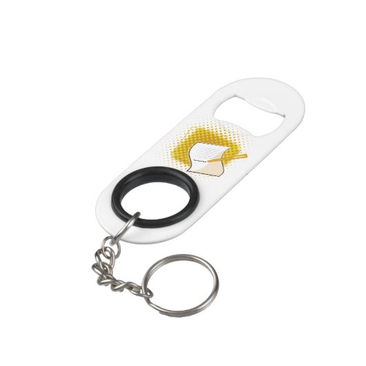 Schrijfbalk Mini Flessenopener (Achterkant Gekanteld)