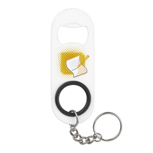 Schrijfbalk Mini Flessenopener (Achterkant)