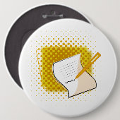 Schrijfbalk Ronde Button 6,0 Cm (Voorkant /achterkant)