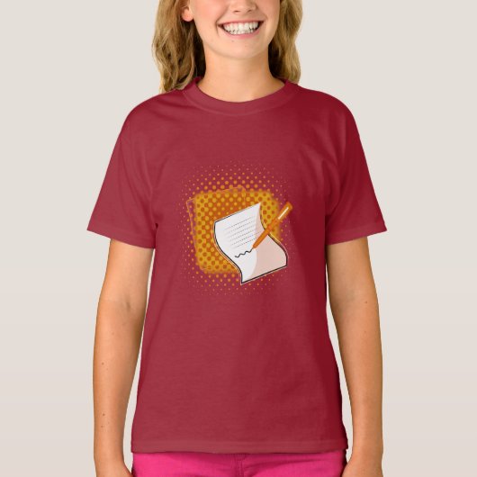 Schrijfbalk T-shirt (Voorkant)