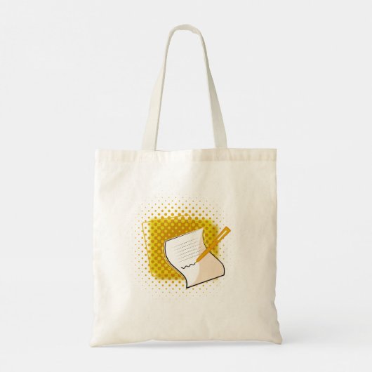 Schrijfbalk Tote Bag (Achterkant)