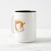 Schrijfbalk Tweekleurige Koffiemok (Voorkant links)