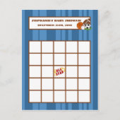 Schrijfbare Bingo Card All-Star Blue Uitnodiging Briefkaart (Voorkant)