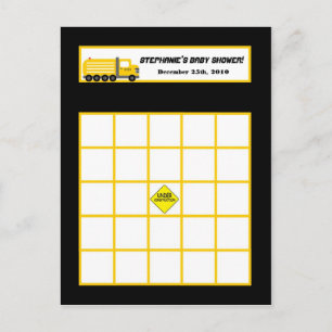 Schrijfbare Bingo Card Construction Uitnodiging Briefkaart