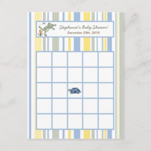 Schrijfbare bingo Card Leap Kikker Turtle Bee Drag Uitnodiging Briefkaart