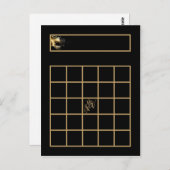 Schrijfbare Bingo Card Mis XV Gold Black Briefkaart (Voorkant / Achterkant)