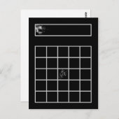 Schrijfbare Bingo Card Mis XV Silver Black Briefkaart (Voorkant / Achterkant)