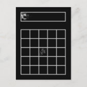 Schrijfbare Bingo Card Mis XV Silver Black Briefkaart (Voorkant)