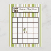 Schrijfbare Bingo Card Monkey Time Zoo Animal Uitnodiging Briefkaart (Voorkant)