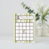 Schrijfbare Bingo Card Monkey Time Zoo Animal Uitnodiging Briefkaart (Staand voorkant)