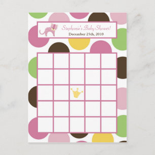 Schrijfbare Bingo Card Oerwoud Queen Tiger Safari Uitnodiging Briefkaart