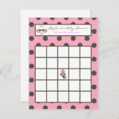 Schrijfbare Bingo Card Pink Socket Monkey Uitnodiging Briefkaart (Voorkant / Achterkant)