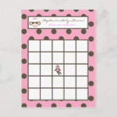 Schrijfbare Bingo Card Pink Socket Monkey Uitnodiging Briefkaart (Voorkant)