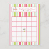 Schrijfbare Bingo Card Tea Party Pink Pastel Flowe Briefkaart (Voorkant)