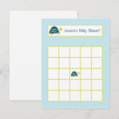 Schrijfbare Bingo Kaart Blauw Zee Schildpadden (Voorkant / Achterkant)